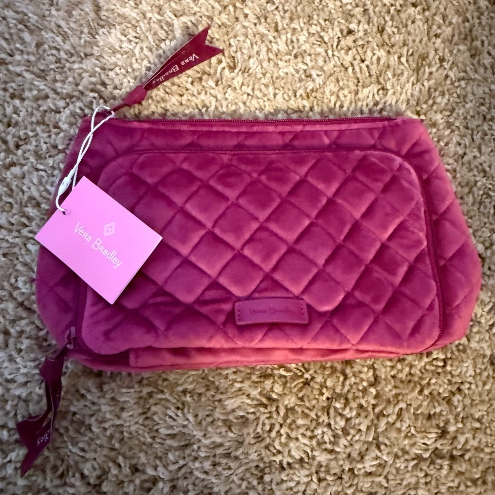 Vera Bradley Hot Pink Quilted Cosmetic Pouch